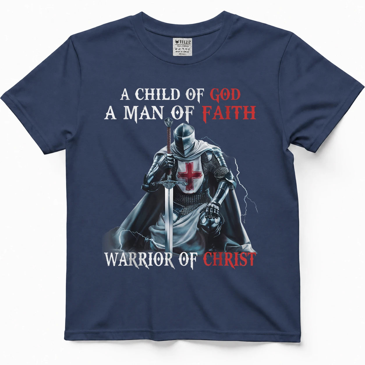 Knight Templar I Am A Man of Faith A Warrior of Christ T-Shirt