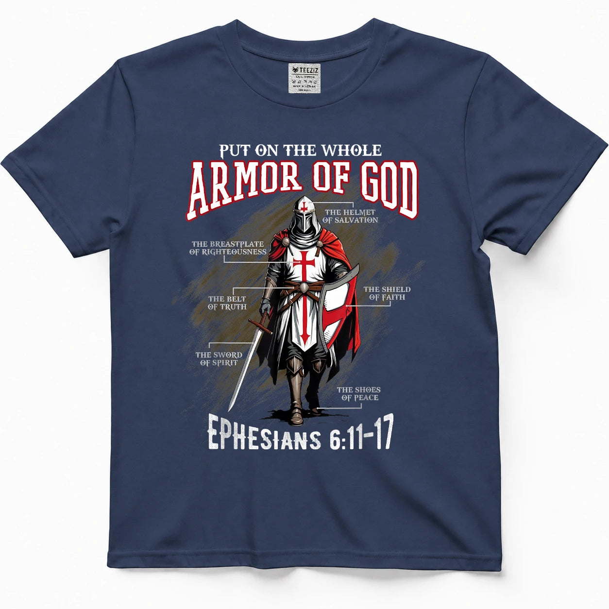 Full Armor of God Men Women Kids Christian Bible Verse Gift T-Shirt