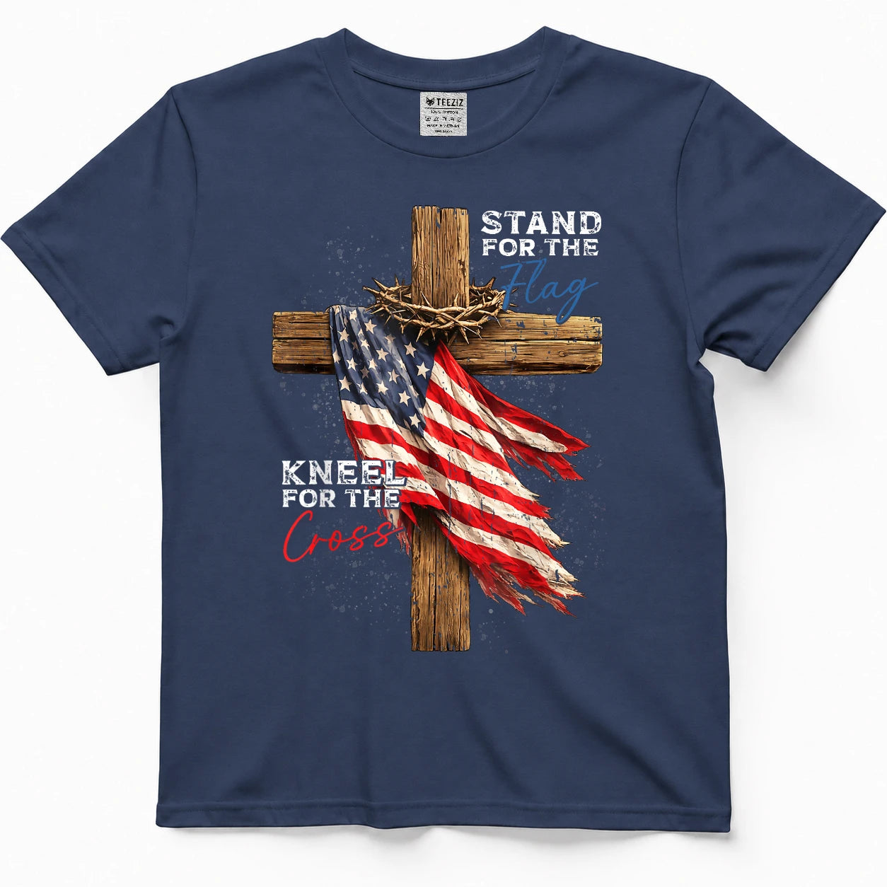 USA Flag Religious 4th of July Christian Faith Men Women T-Shirt