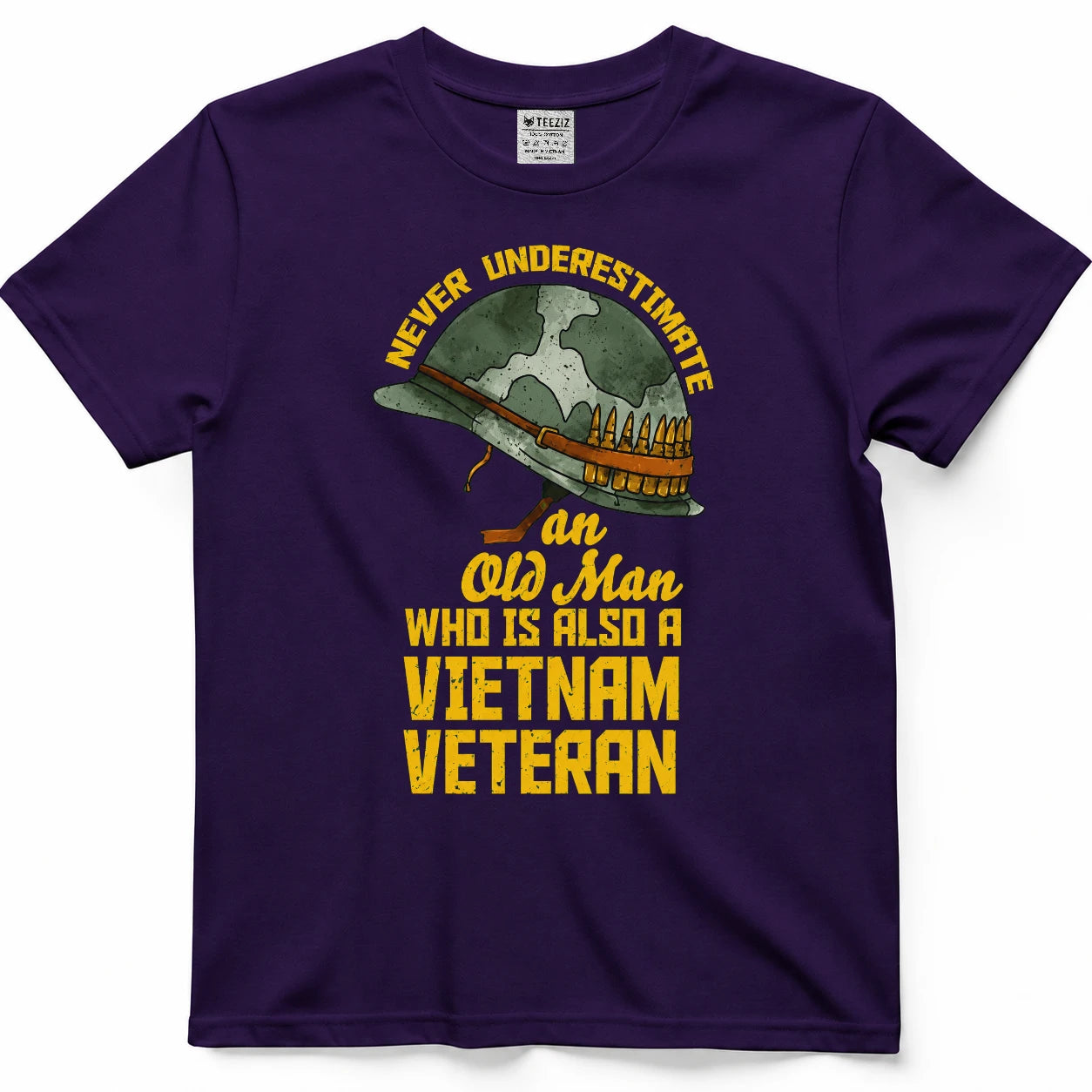 Never Underestimate An Old Man Who Is Also A Vietnam Veteran Shirt