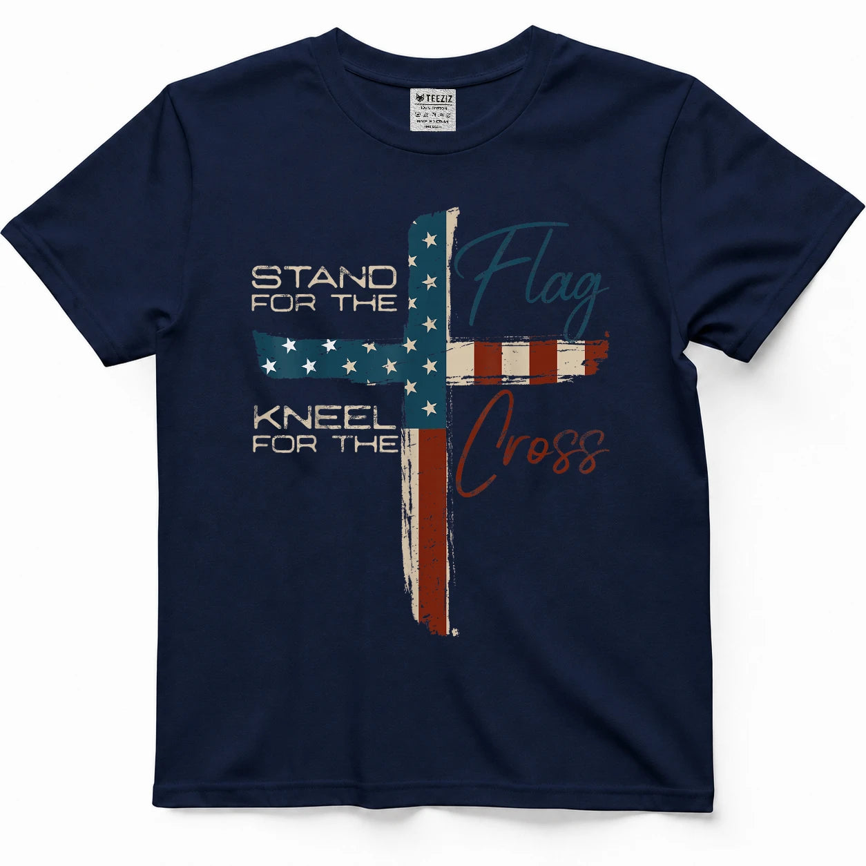 USA Flag Religious Quote 4th of July Christian Faith T-Shirt