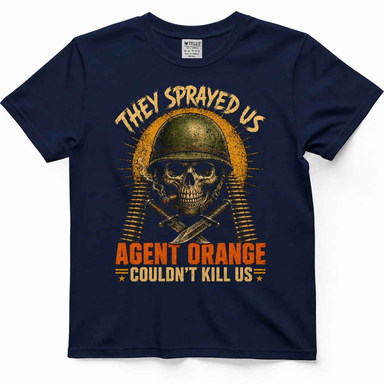 They Sprayed Us Agent Orange Couldn't Kill Us Vietnam Veteran Skull Shirt