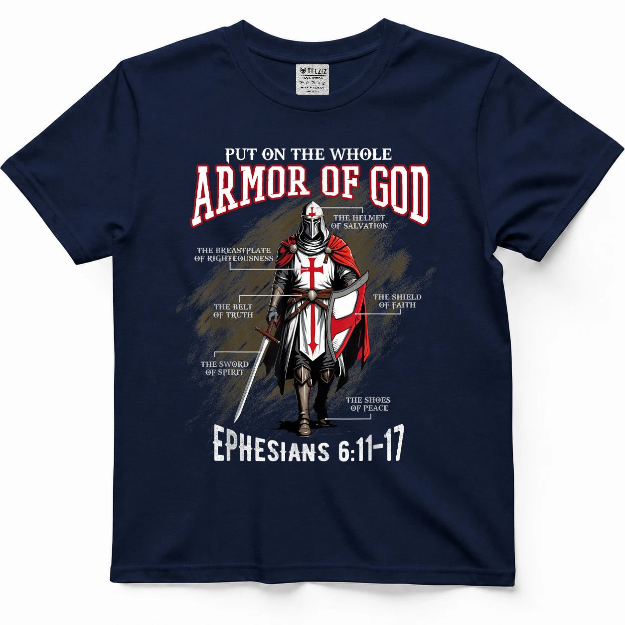 Full Armor of God Men Women Kids Christian Bible Verse Gift T-Shirt