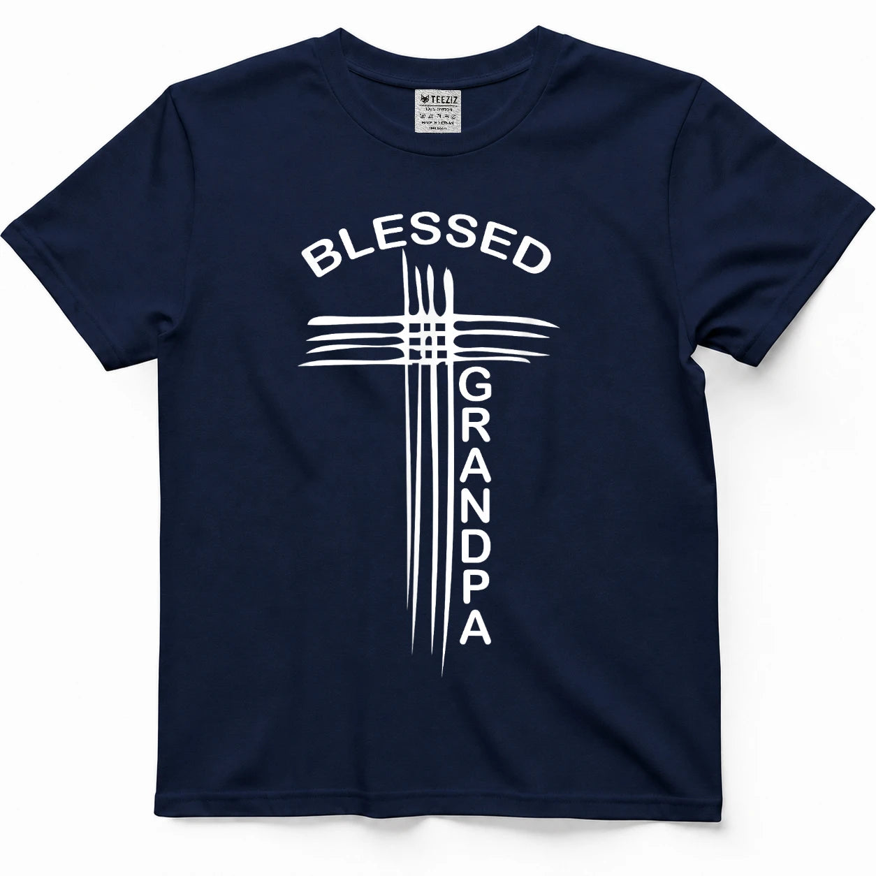 Blessed Grandpa Christian Cross Religious T-Shirt