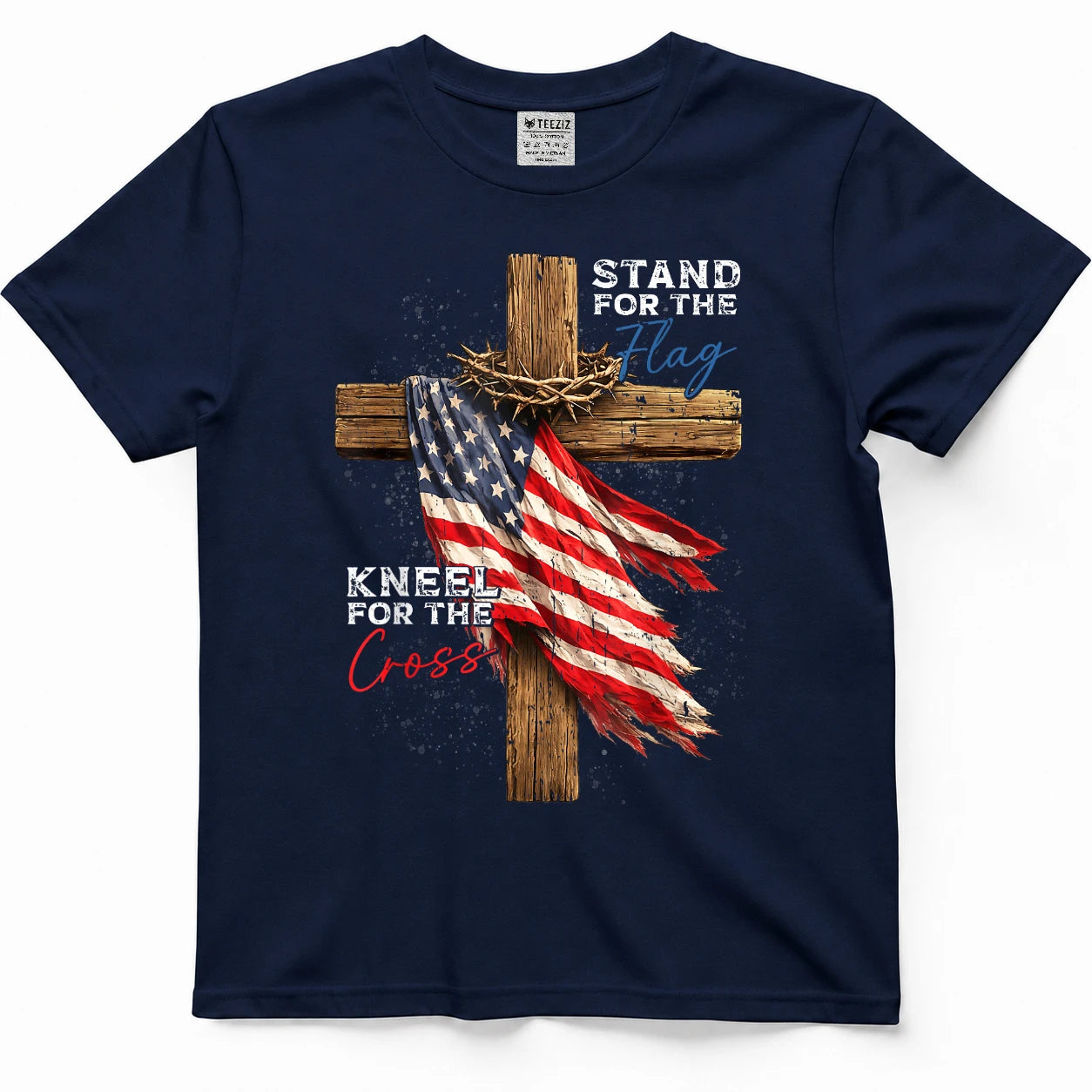 USA Flag Religious 4th of July Christian Faith Men Women T-Shirt
