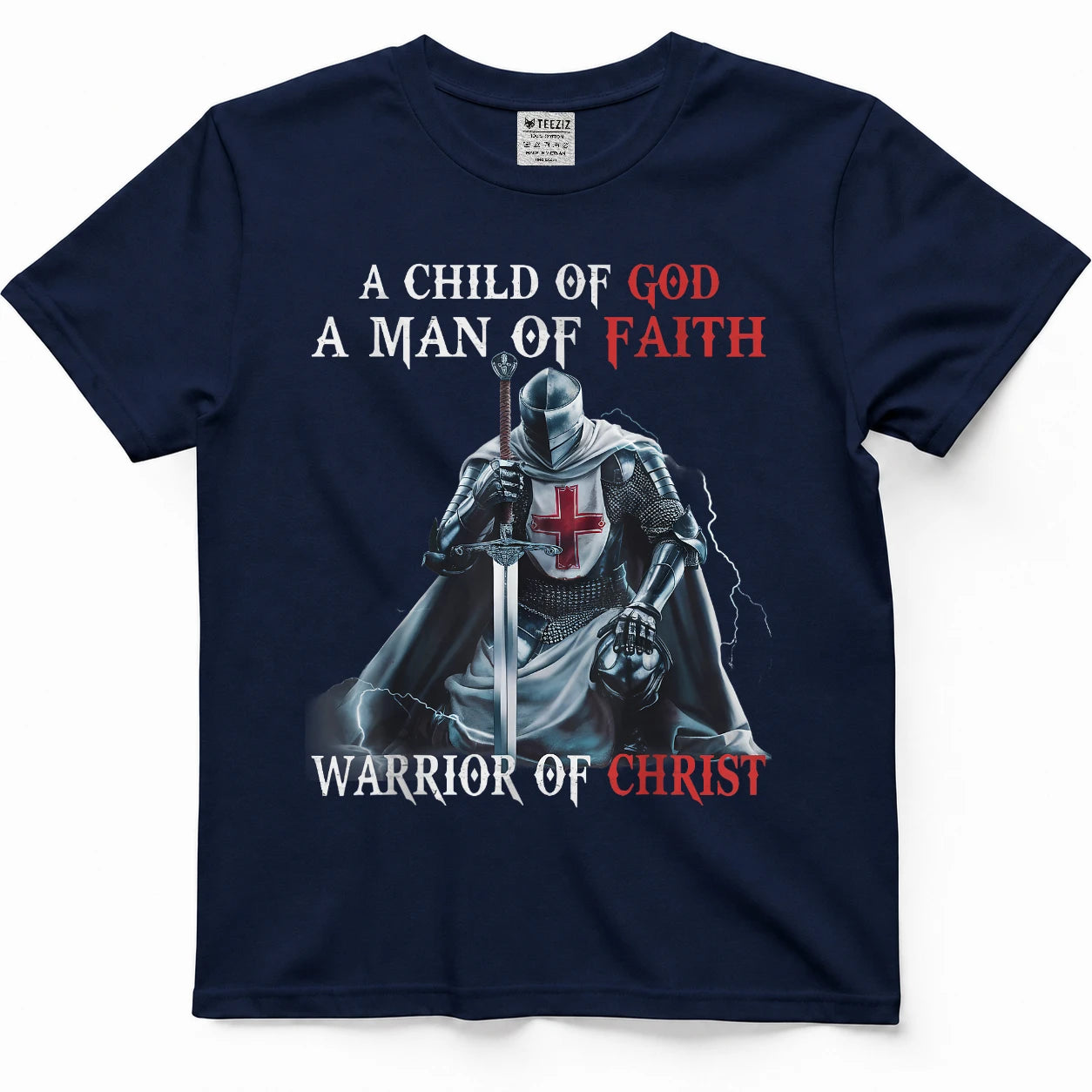Knight Templar I Am A Man of Faith A Warrior of Christ T-Shirt
