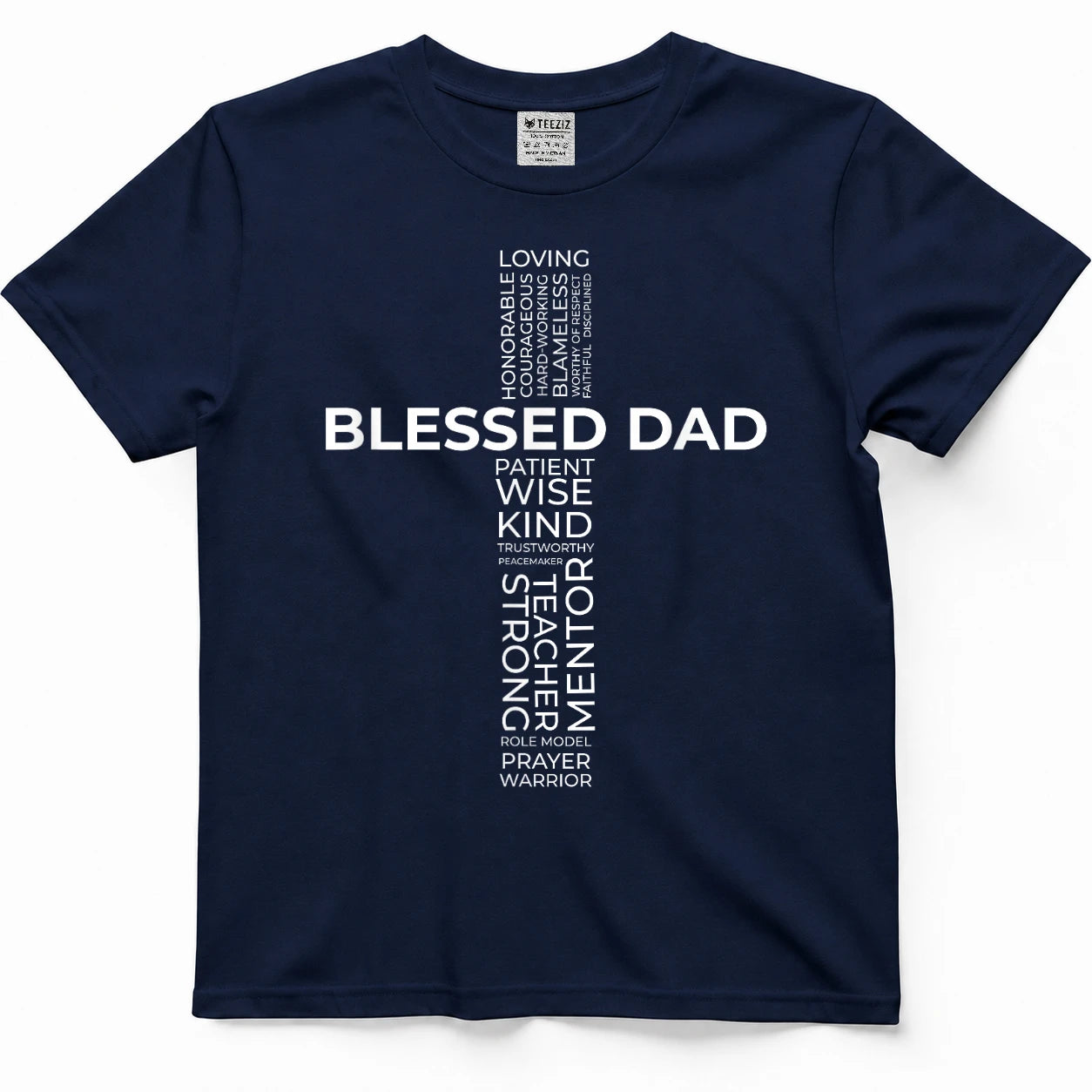 Christian Blessed Dad Cross Father's Day Shirt T-Shirt