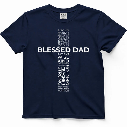 Christian Blessed Dad Cross Father's Day Shirt T-Shirt