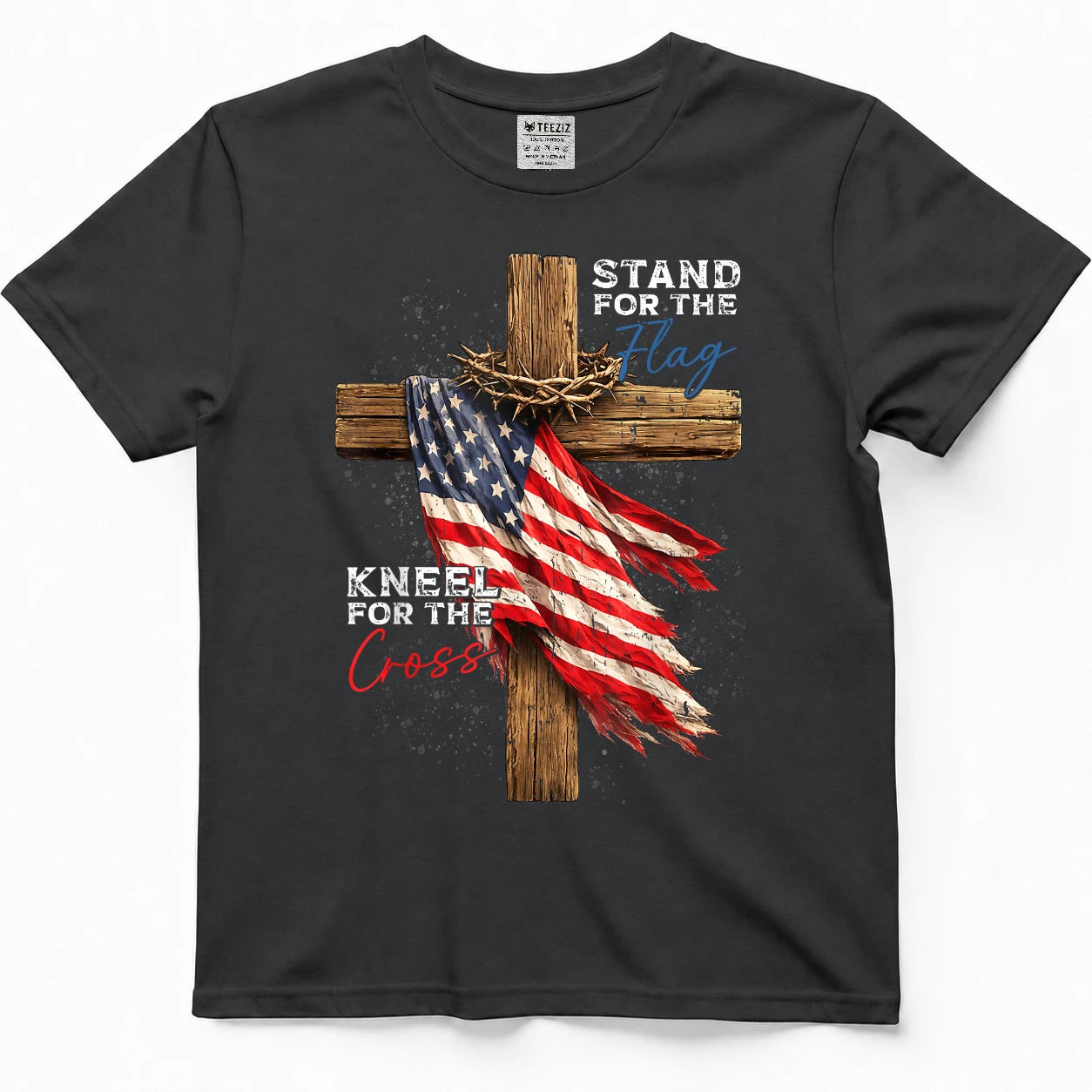 USA Flag Religious 4th of July Christian Faith Men Women T-Shirt