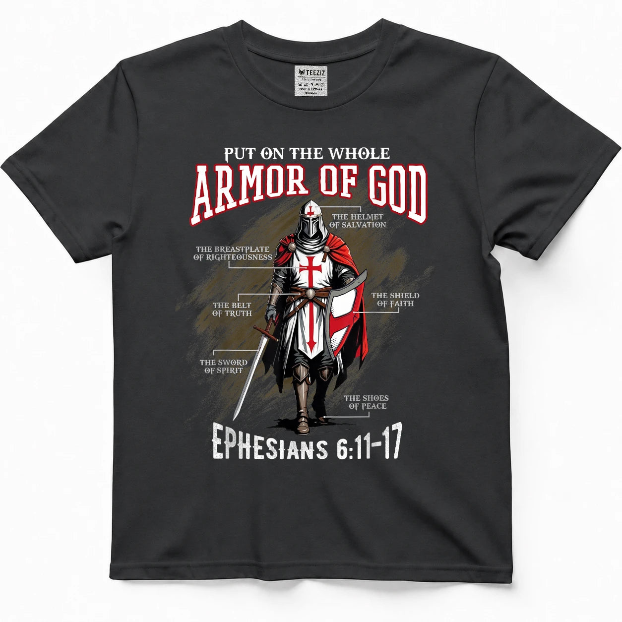 Full Armor of God Men Women Kids Christian Bible Verse Gift T-Shirt