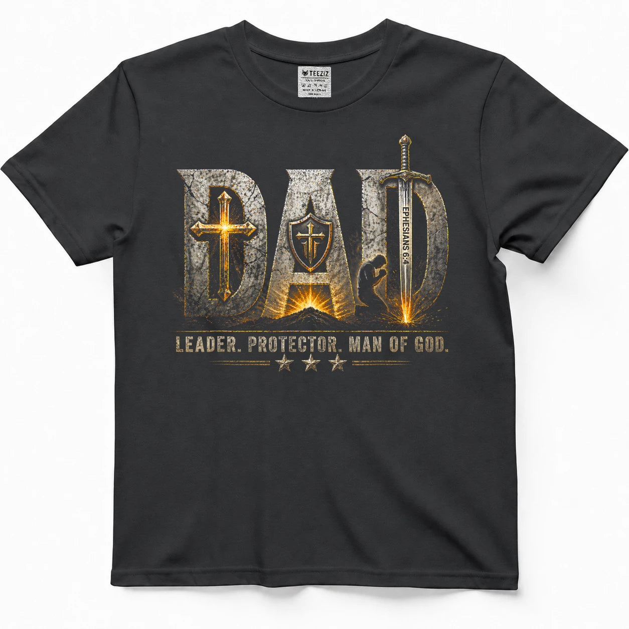Vintage Man of God Husband Dad Christian Dad Father's Day T-Shirt