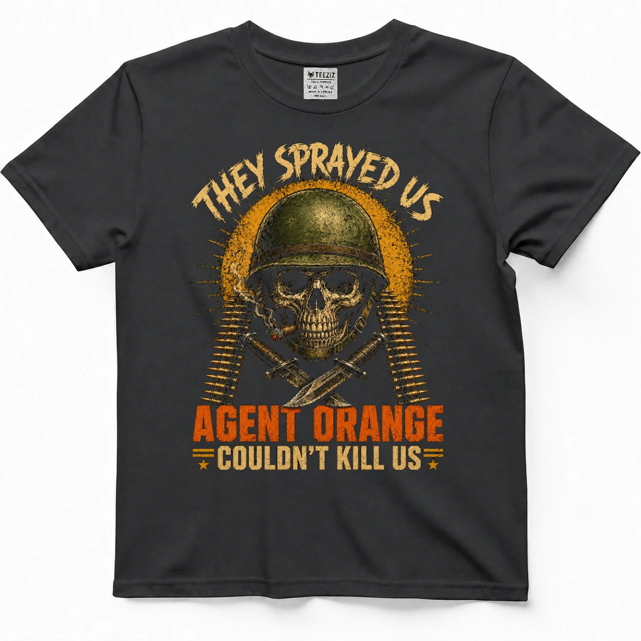 They Sprayed Us Agent Orange Couldn't Kill Us Vietnam Veteran Skull Shirt