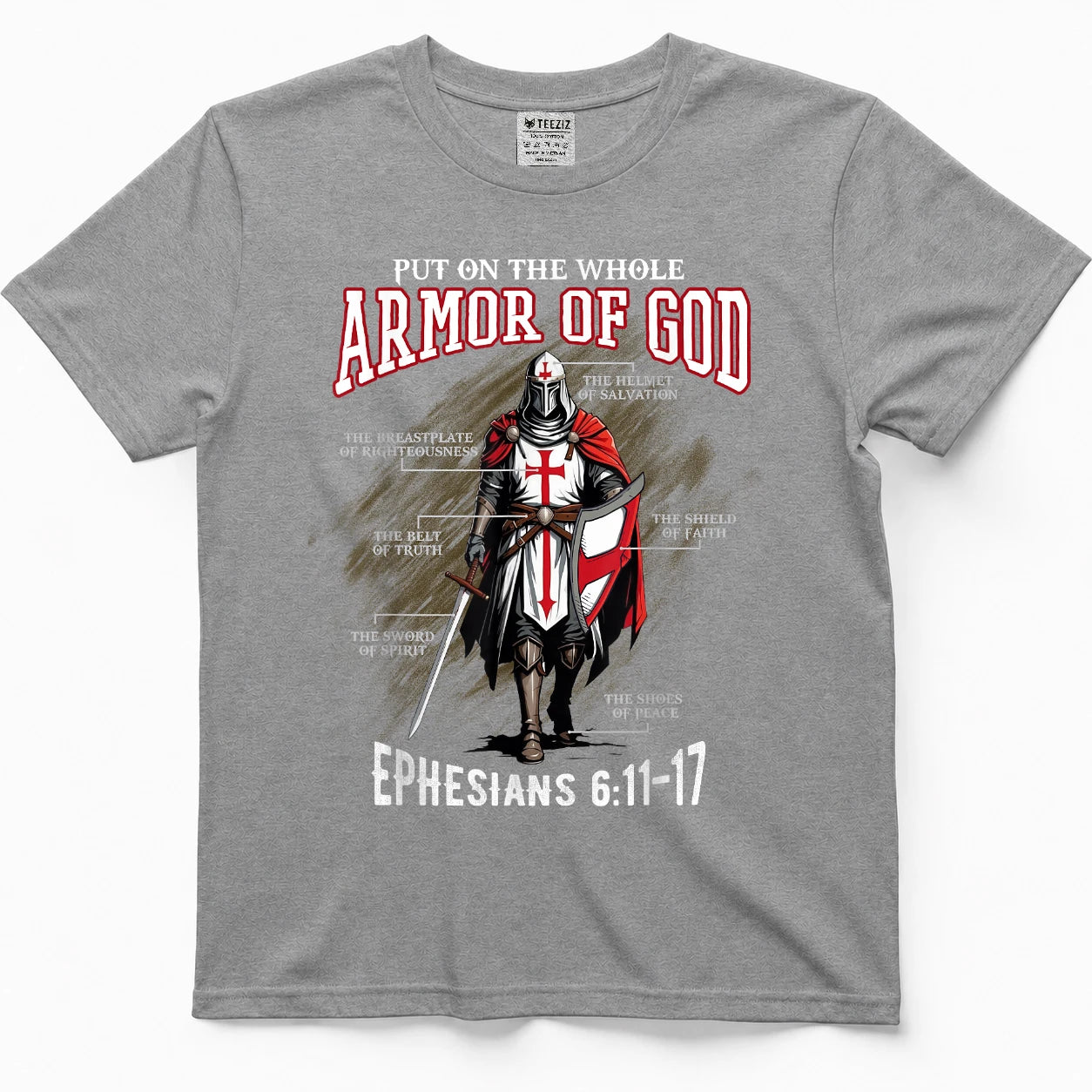 Full Armor of God Men Women Kids Christian Bible Verse Gift T-Shirt