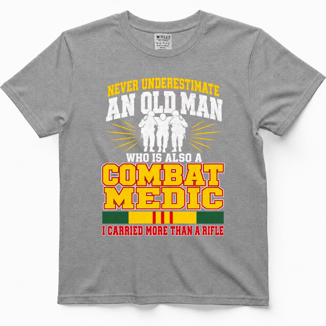 Never Underestimate An Old Man Who Is Also A Combat Medic T-Shirt