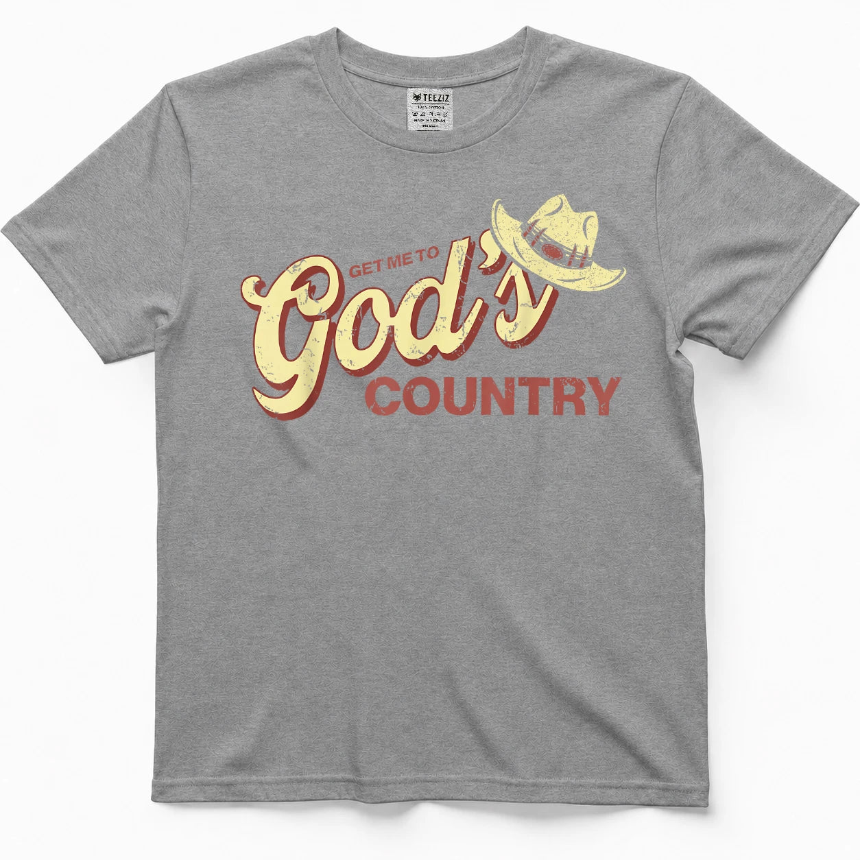 Vintage Get Me to God’s Country Funny Country Hat T-Shirt