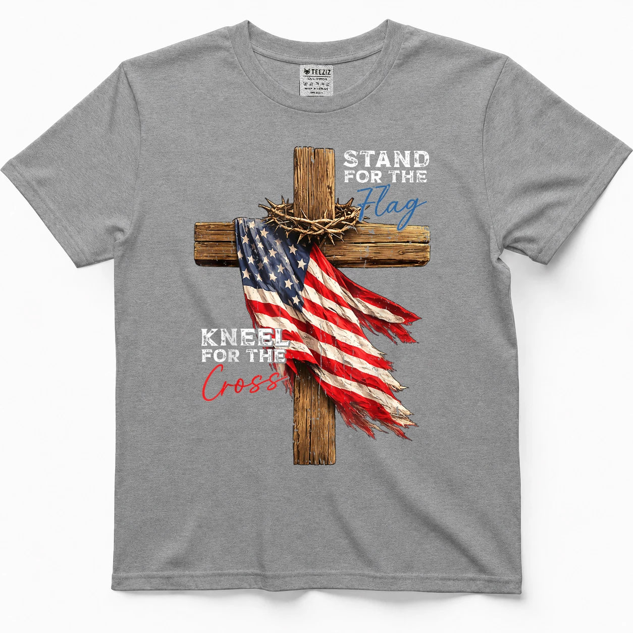 USA Flag Religious 4th of July Christian Faith Men Women T-Shirt