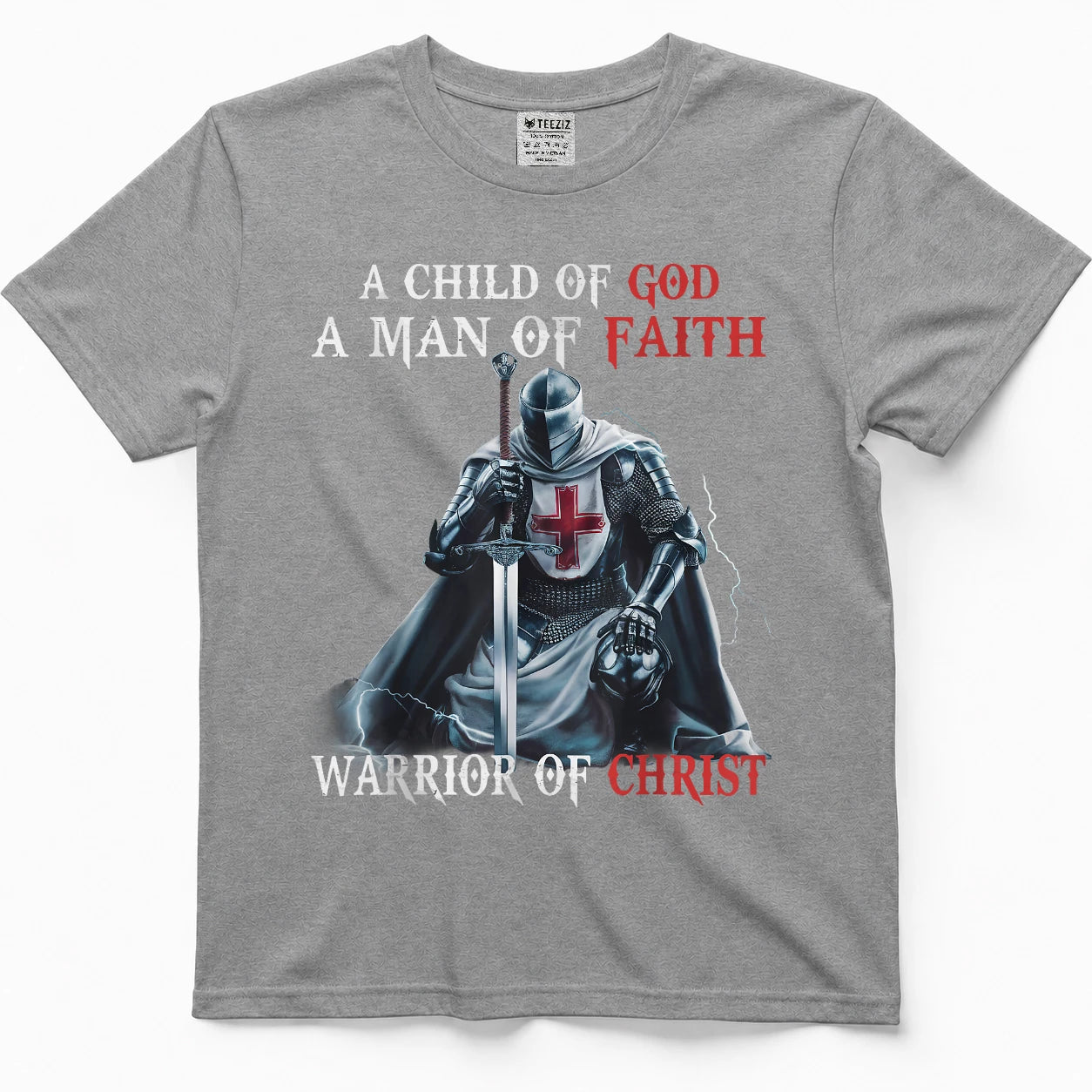 Knight Templar I Am A Man of Faith A Warrior of Christ T-Shirt