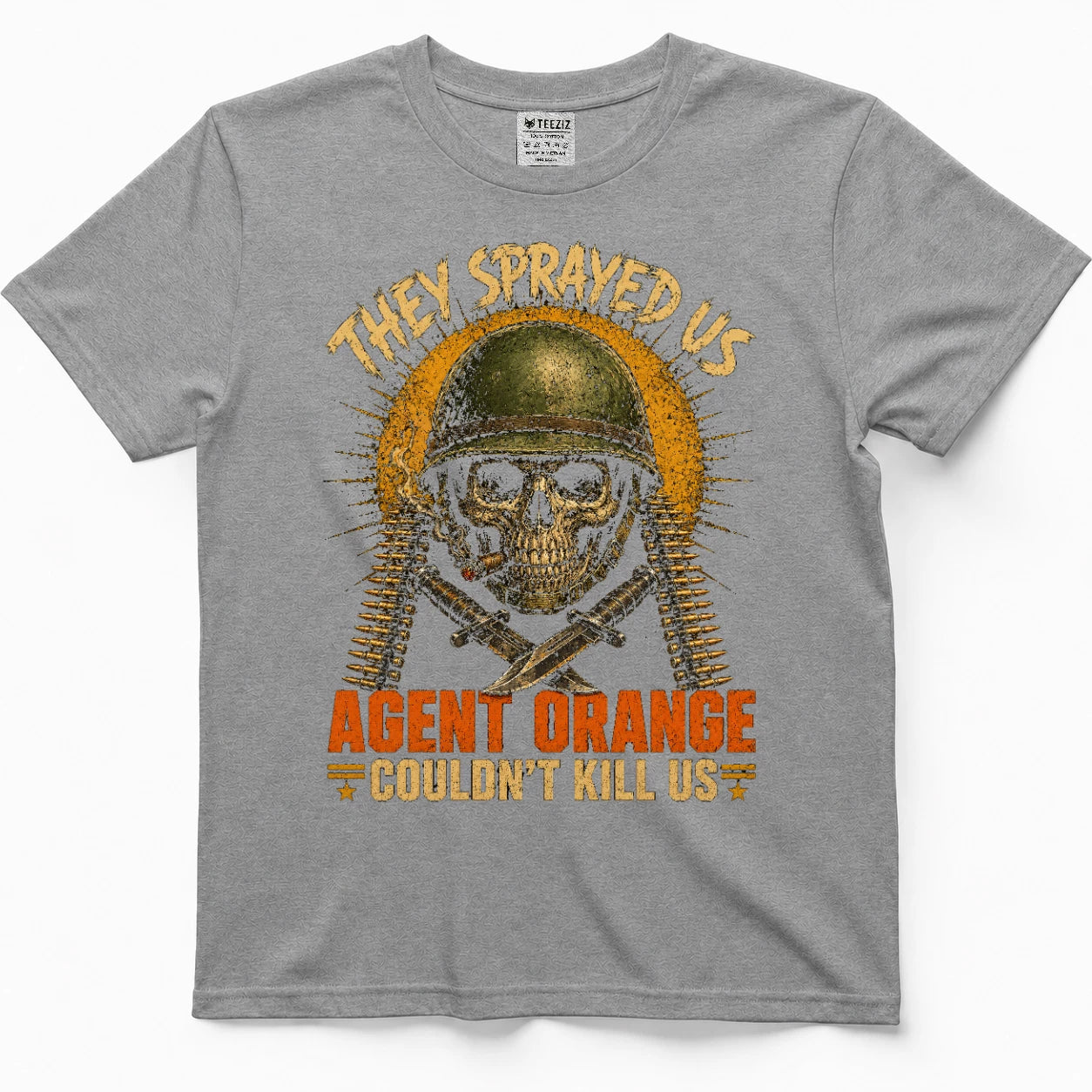 They Sprayed Us Agent Orange Couldn't Kill Us Vietnam Veteran Skull Shirt