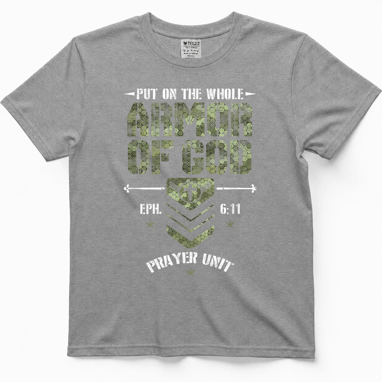 Camo Armor of God Christians Religious Camouflage T-Shirt