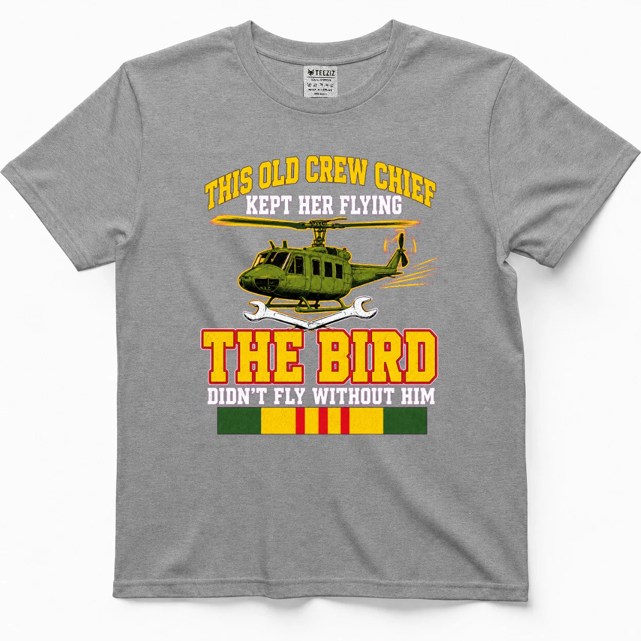 This Old Crew Chief Kept Her Flying The Bird Didn't Fly Without Him T-Shirt