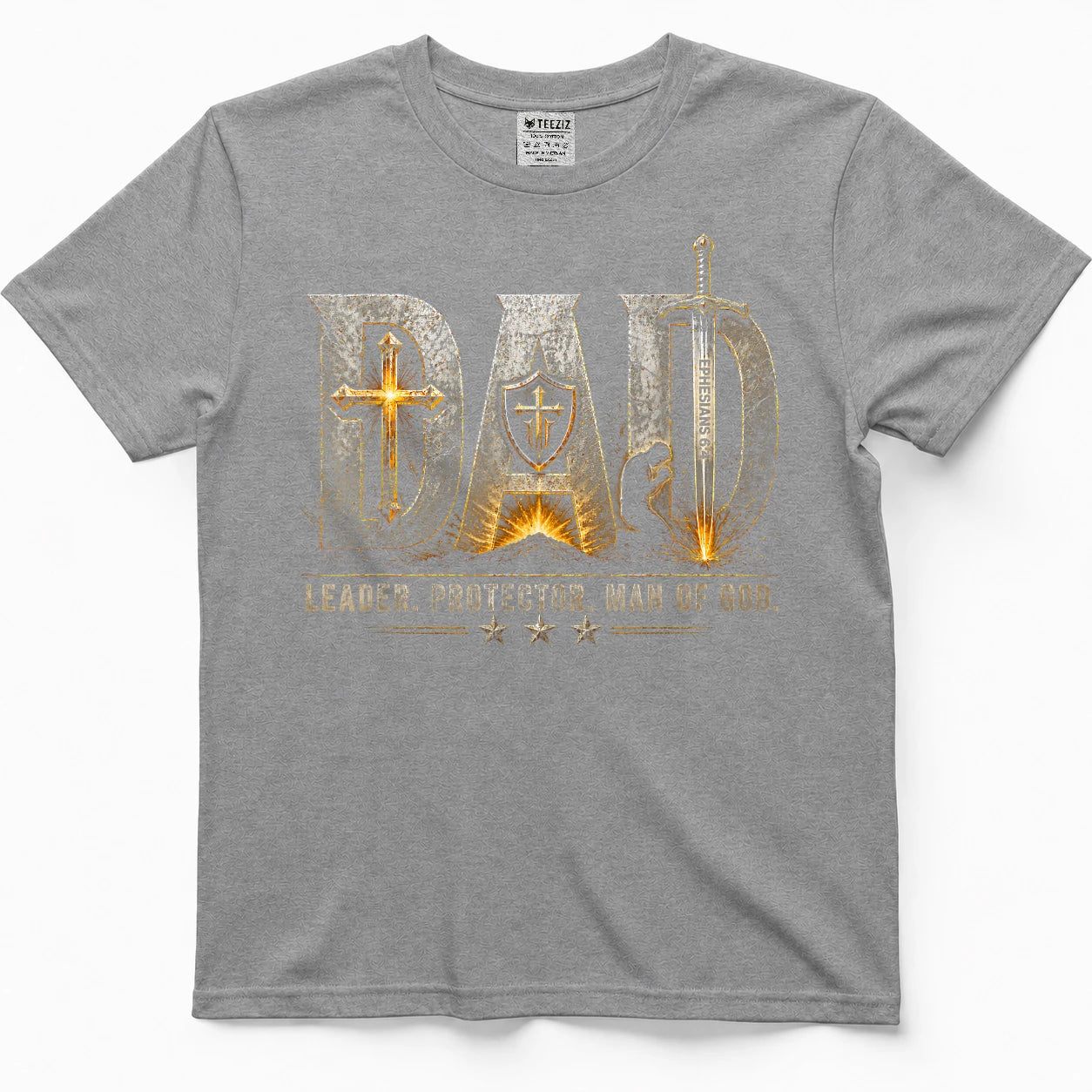 Vintage Man of God Husband Dad Christian Dad Father's Day T-Shirt