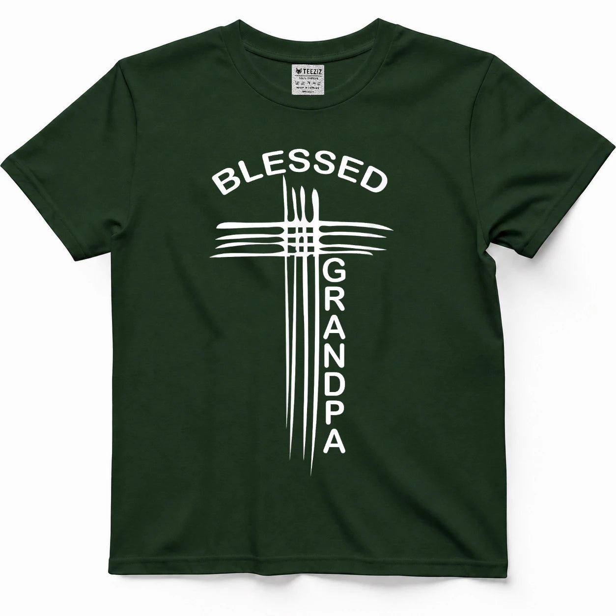 Blessed Grandpa Christian Cross Religious T-Shirt