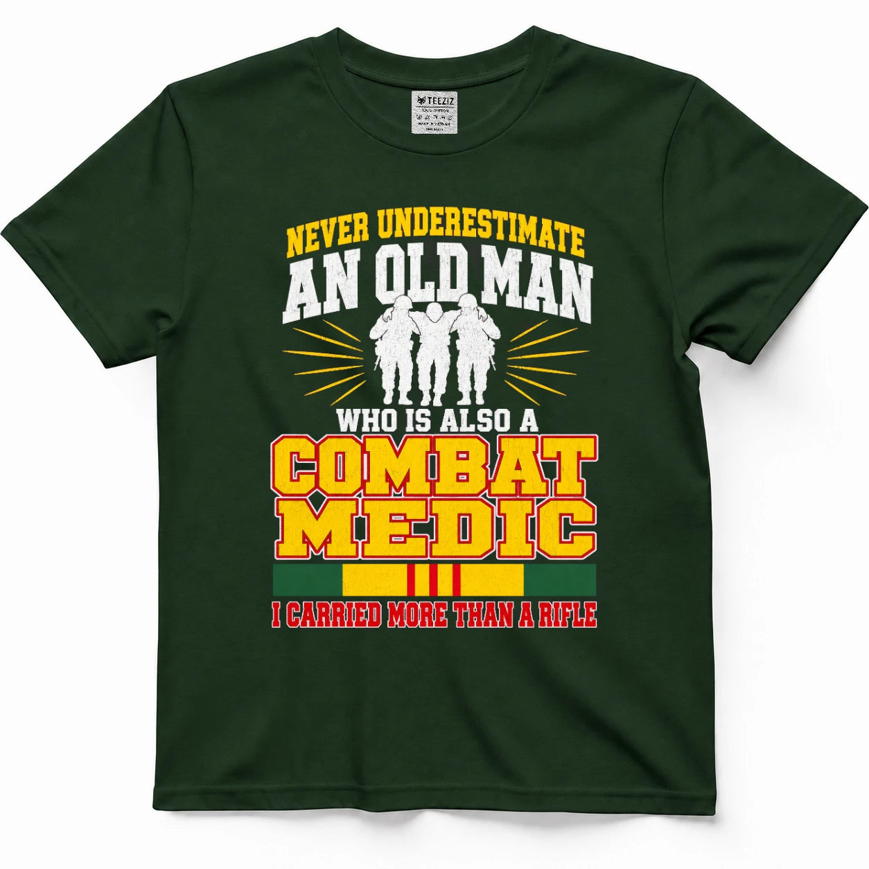 Never Underestimate An Old Man Who Is Also A Combat Medic T-Shirt