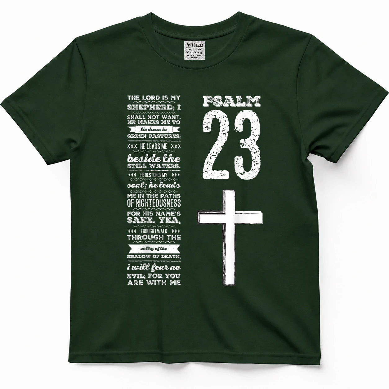 Christian Scripture Psalm 23 Youth Group Pastor Faith T-Shirt