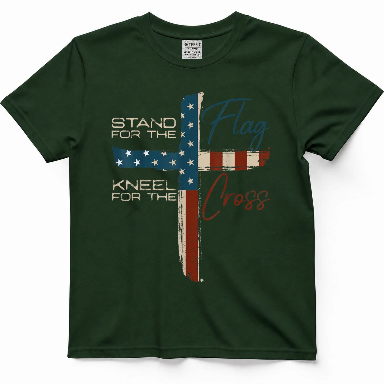 USA Flag Religious Quote 4th of July Christian Faith T-Shirt