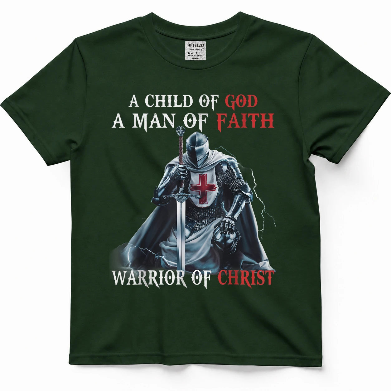 Knight Templar I Am A Man of Faith A Warrior of Christ T-Shirt