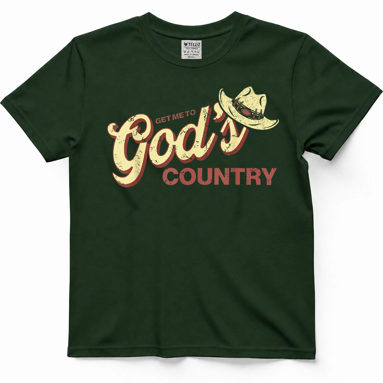 Vintage Get Me to God’s Country Funny Country Hat T-Shirt