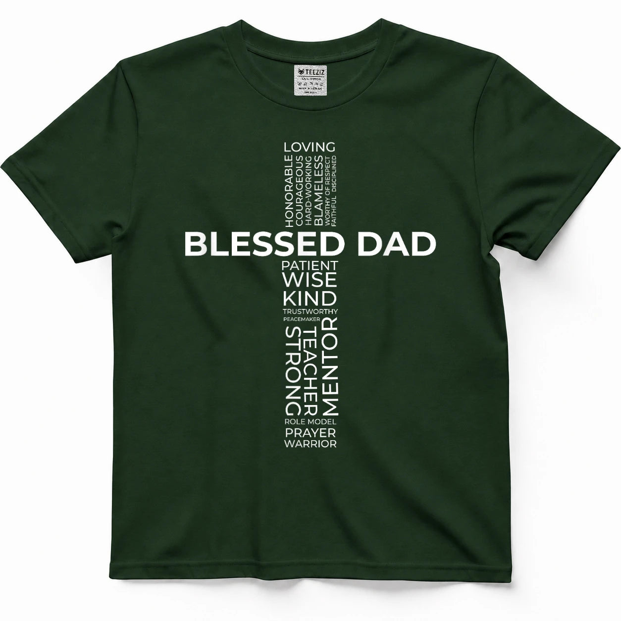 Christian Blessed Dad Cross Father's Day Shirt T-Shirt