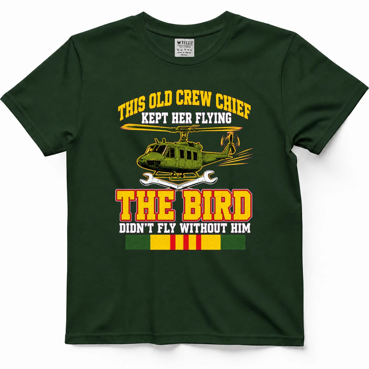 This Old Crew Chief Kept Her Flying The Bird Didn't Fly Without Him T-Shirt