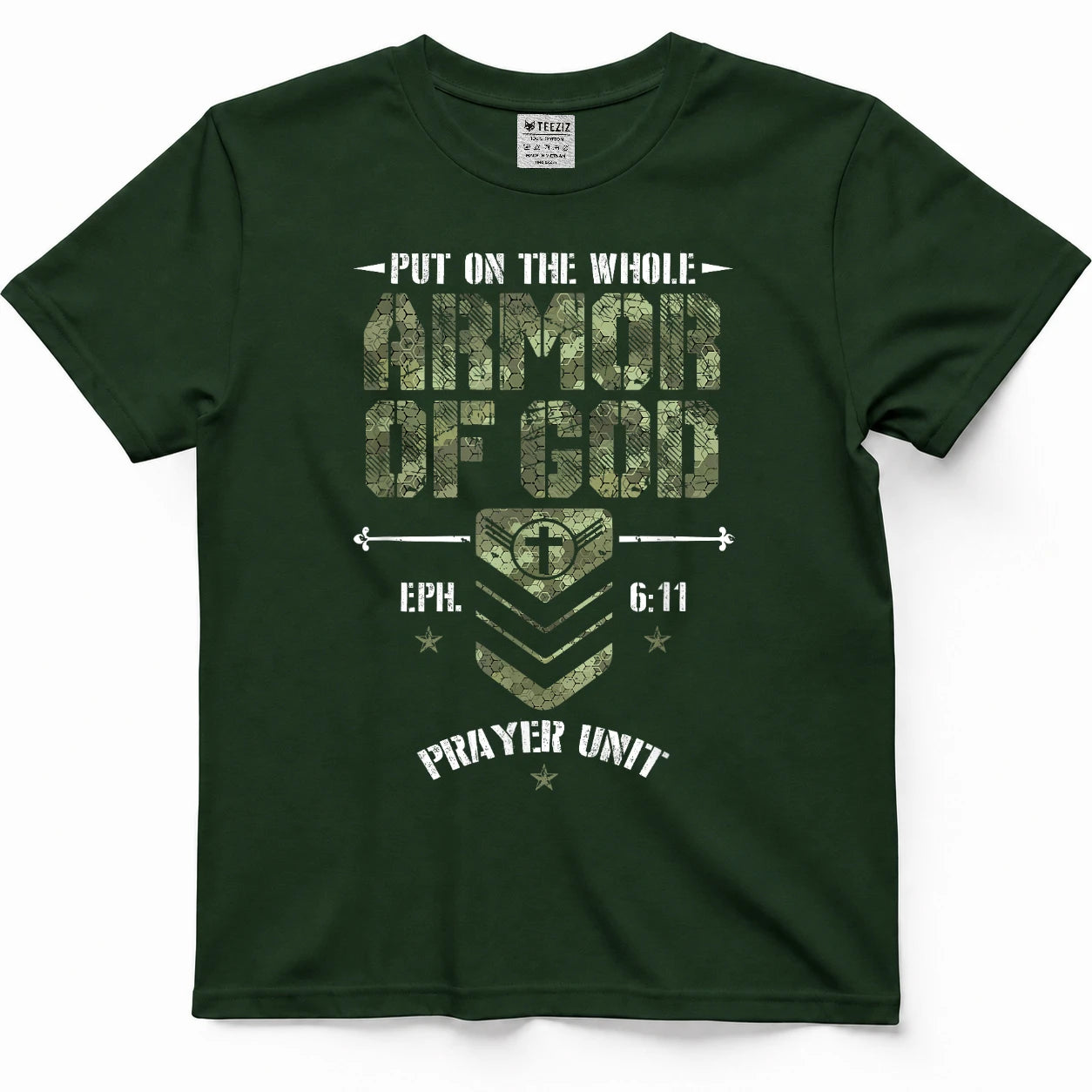 Camo Armor of God Christians Religious Camouflage T-Shirt