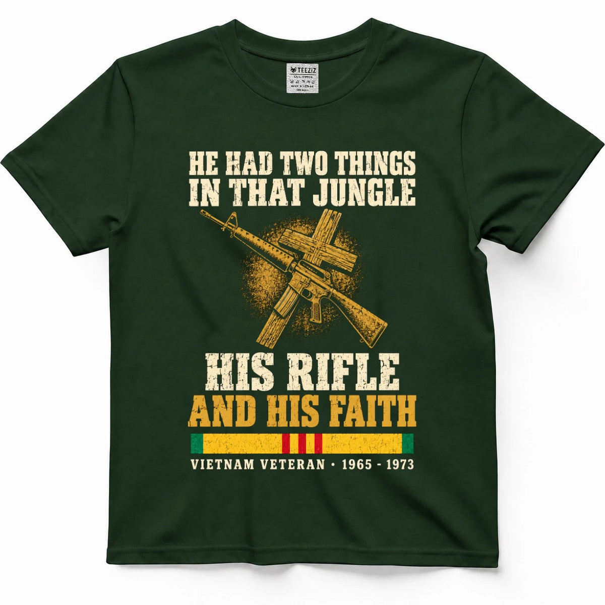He Had Two Things In That Jungle His Rifle And His Faith Shirt