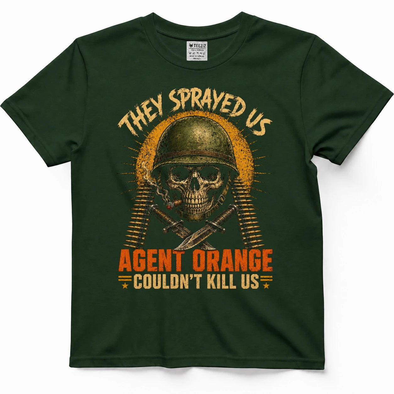 They Sprayed Us Agent Orange Couldn't Kill Us Vietnam Veteran Skull Shirt
