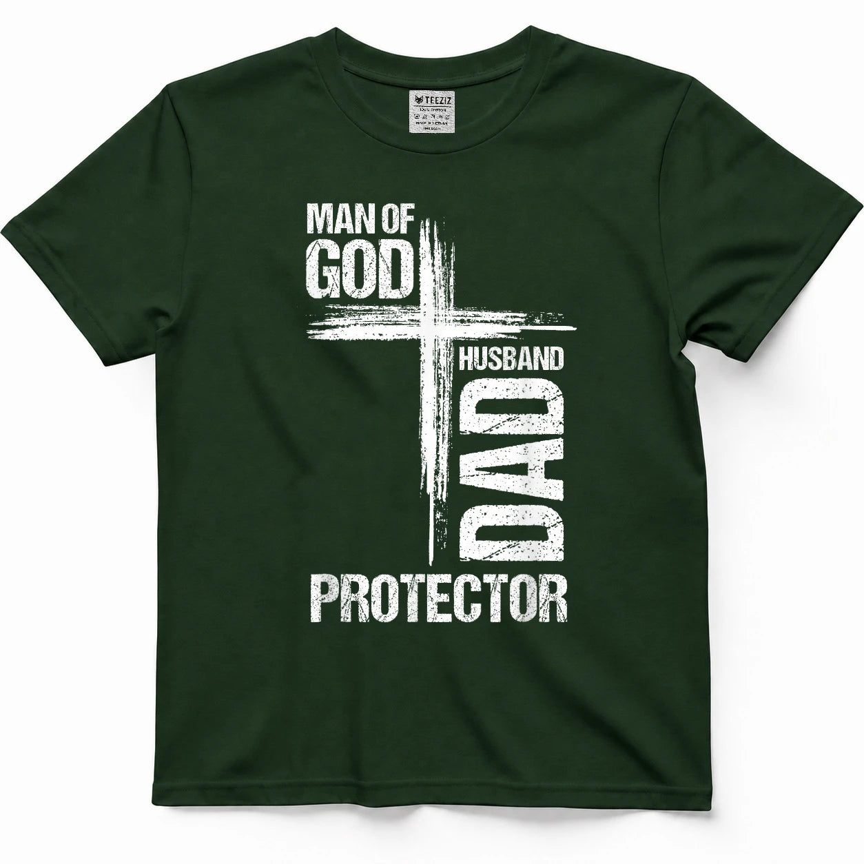 MAN of GOD Husband Dad Protector Christian Dad T-Shirt