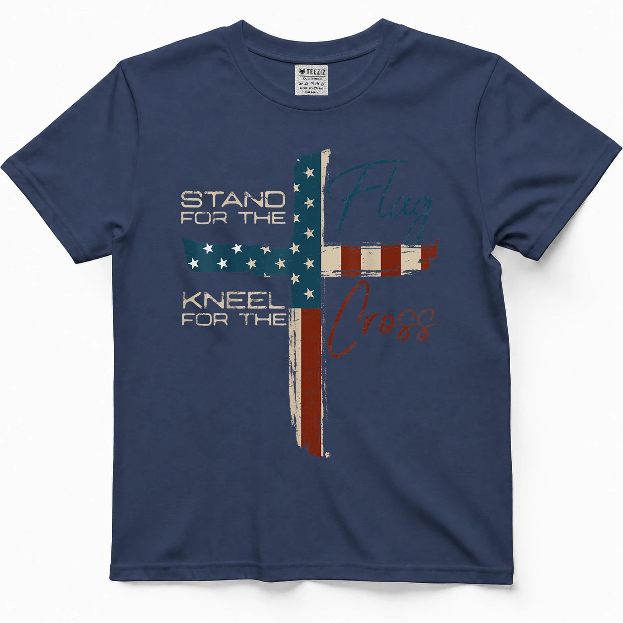 USA Flag Religious Quote 4th of July Christian Faith T-Shirt