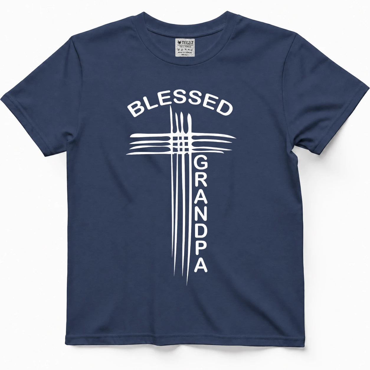 Blessed Grandpa Christian Cross Religious T-Shirt