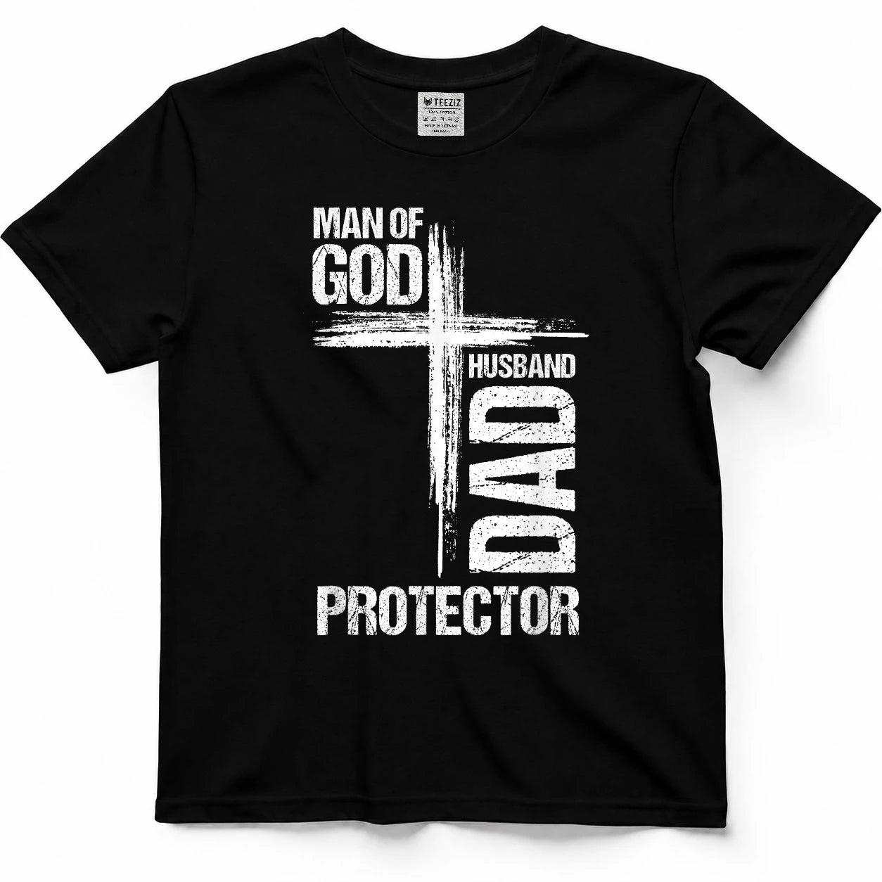 MAN of GOD Husband Dad Protector Christian Dad T-Shirt