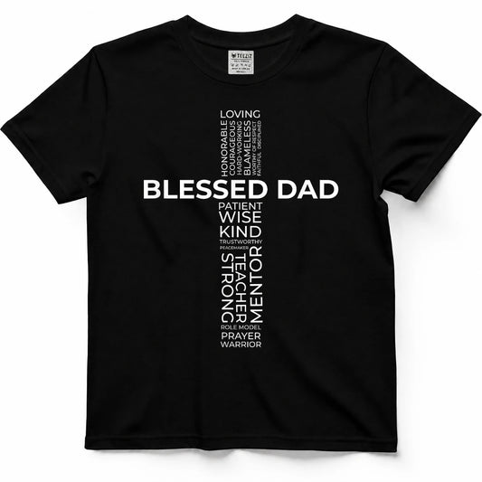 Christian Blessed Dad Cross Father's Day Shirt T-Shirt