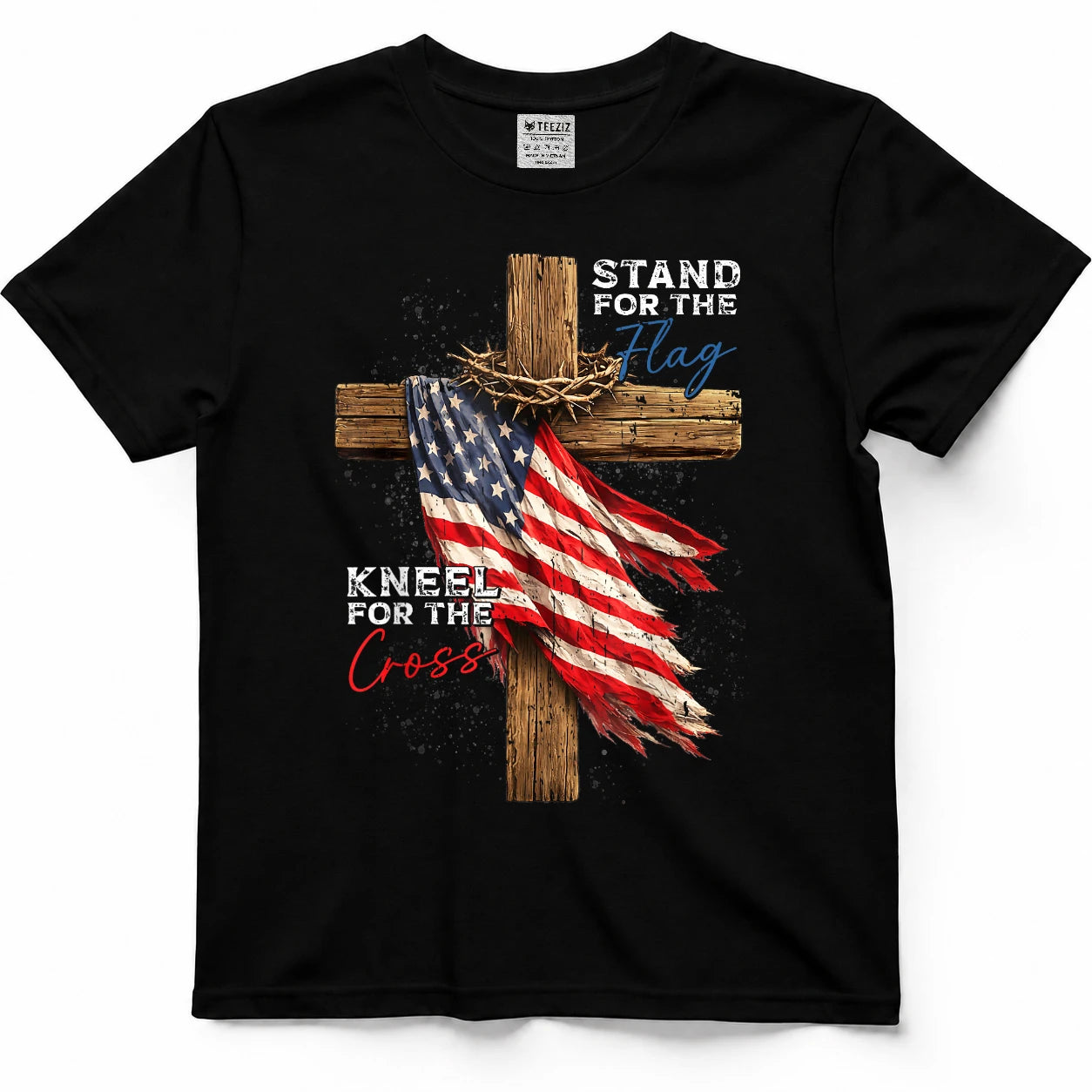USA Flag Religious 4th of July Christian Faith Men Women T-Shirt