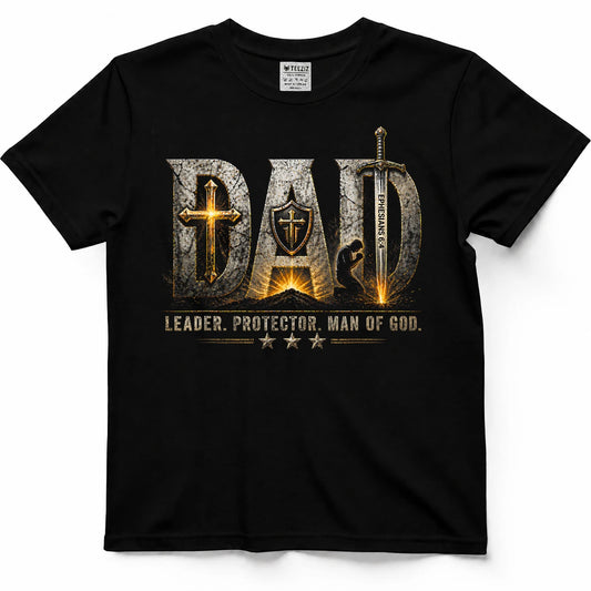 Vintage Man of God Husband Dad Christian Dad Father's Day T-Shirt