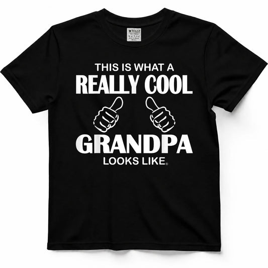 This is What A Really Cool Grandpa Looks Like Funny T-Shirt Tee for Men
