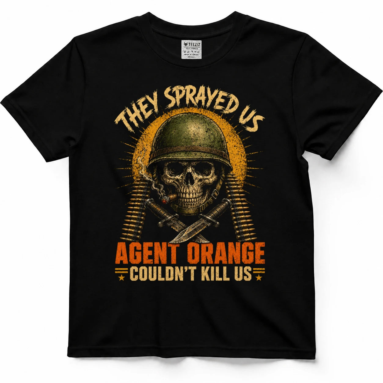 They Sprayed Us Agent Orange Couldn't Kill Us Vietnam Veteran Skull Shirt