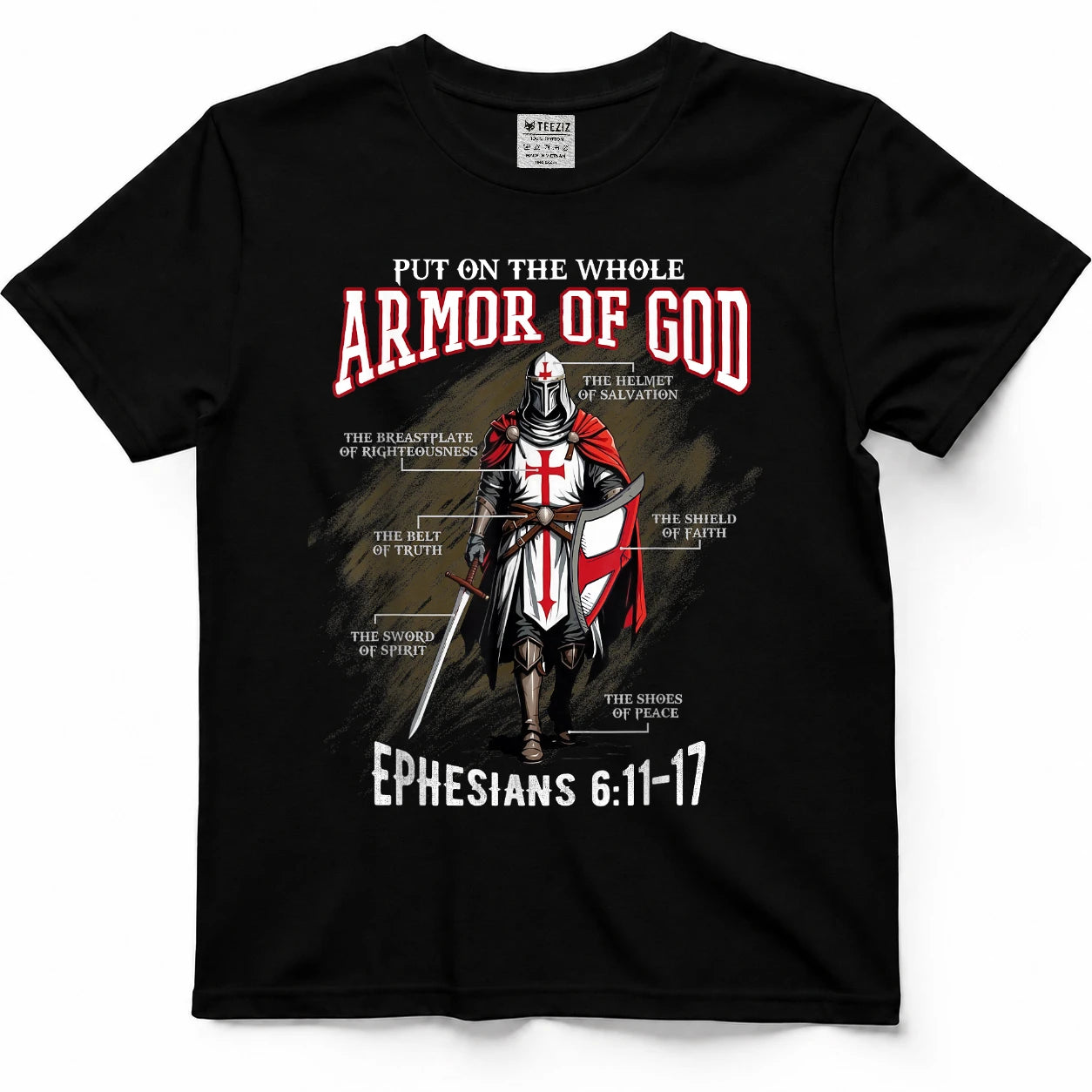 Full Armor of God Men Women Kids Christian Bible Verse Gift T-Shirt