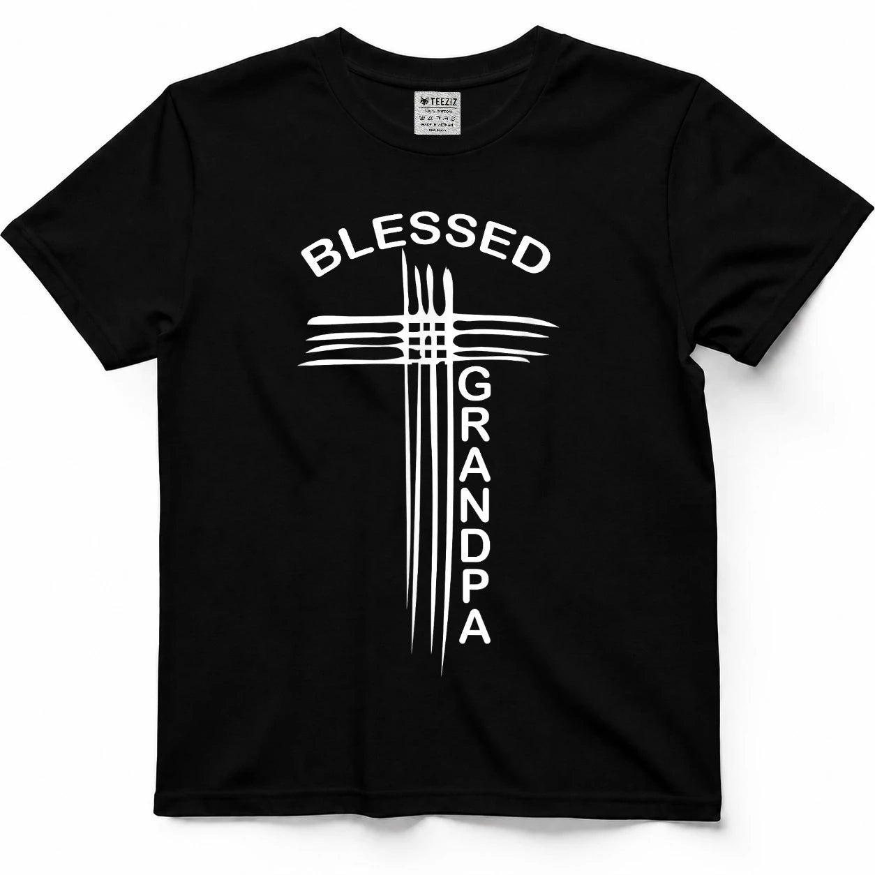Blessed Grandpa Christian Cross Religious T-Shirt