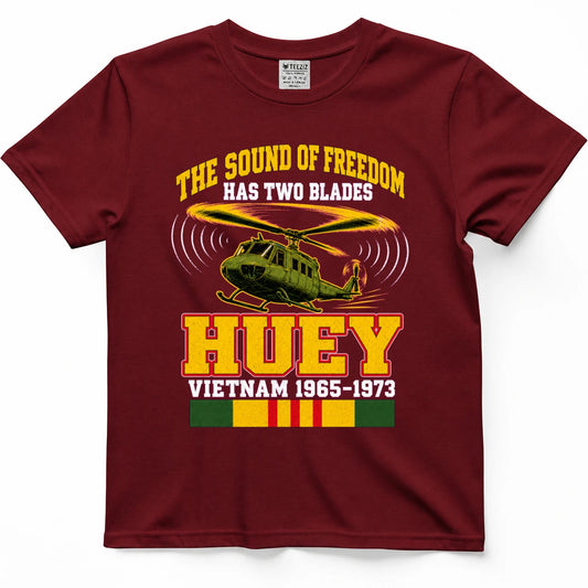 The Sound Of Freedom Has Two Blades Huey T-Shirt