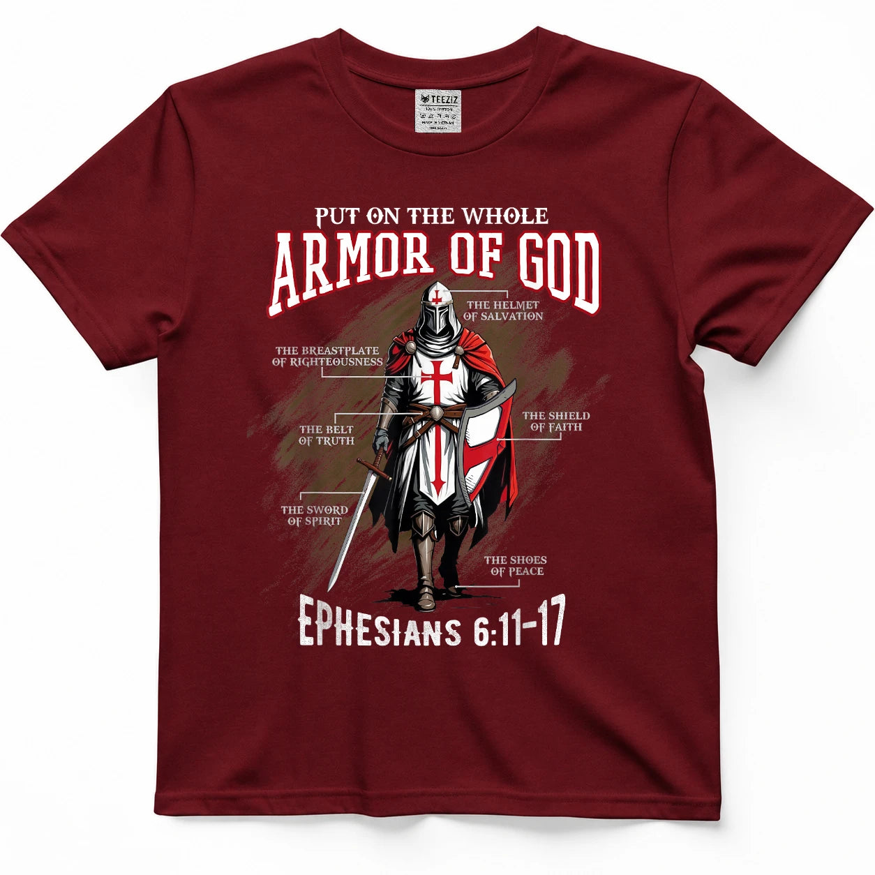 Full Armor of God Men Women Kids Christian Bible Verse Gift T-Shirt