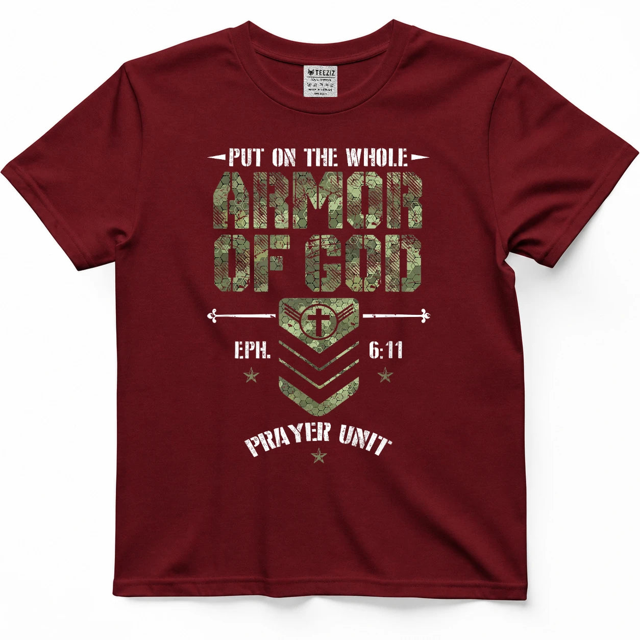 Camo Armor of God Christians Religious Camouflage T-Shirt
